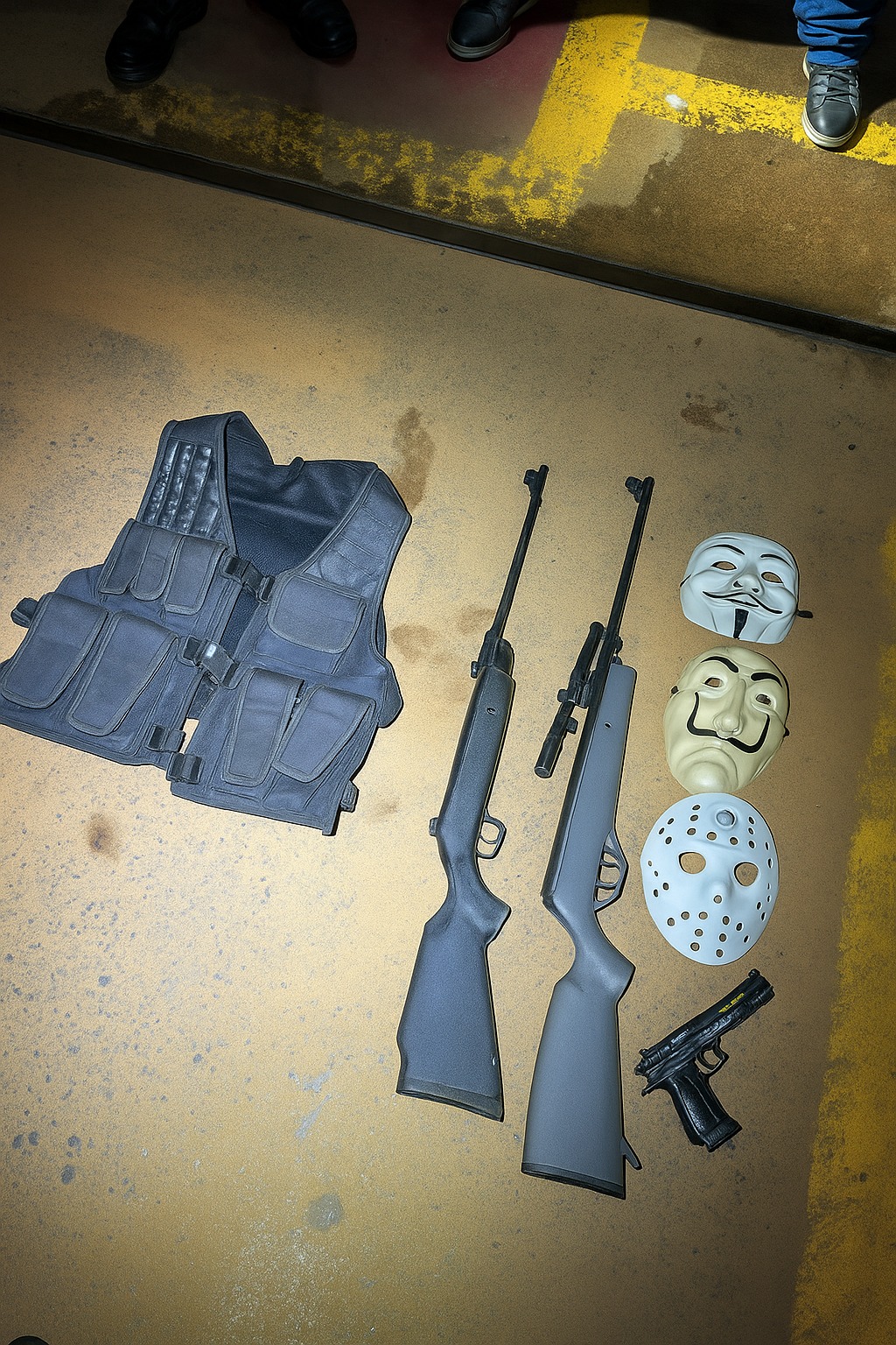 PM prende três homens e apreende um adolescente por porte ilegal de arma de fogo