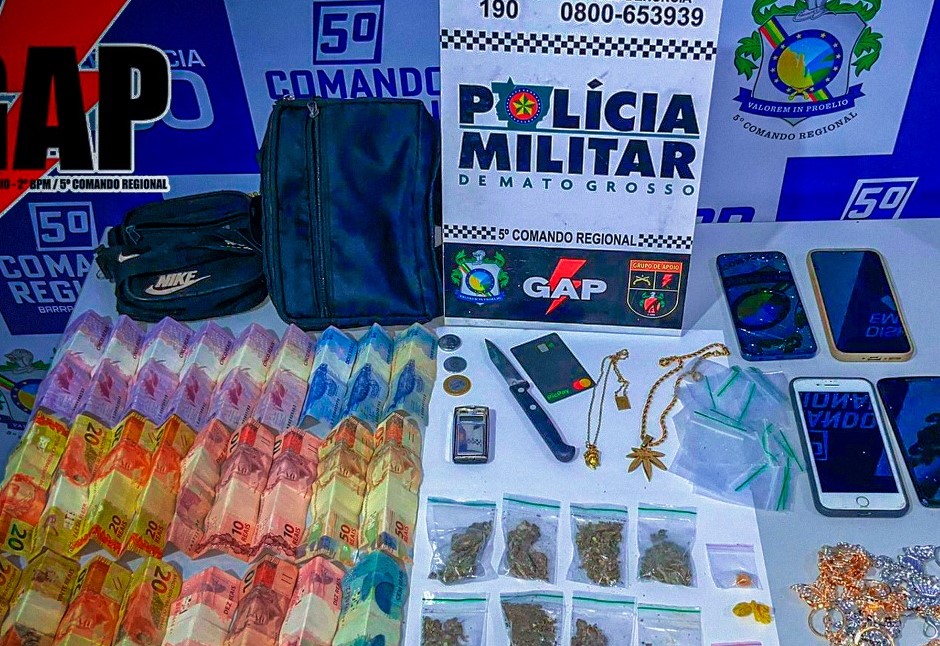 Três faccionados são presos em flagrante suspeitos por tráfico de drogas em Barra do Garças