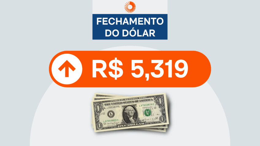 Dólar sobe para R$ 5,319 e Bolsa cai 0,06%