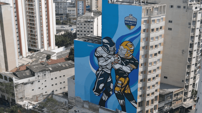 Prefeitura de SP multa prédio em R$ 260 mil por grafite da NFL