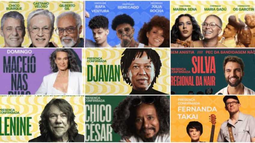Saiba quem são as celebridades que vão ao ato contra PEC da Blindagem