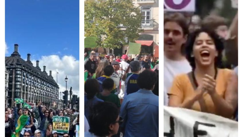 Brasileiros no exterior protestam contra PEC da Blindagem e anistia