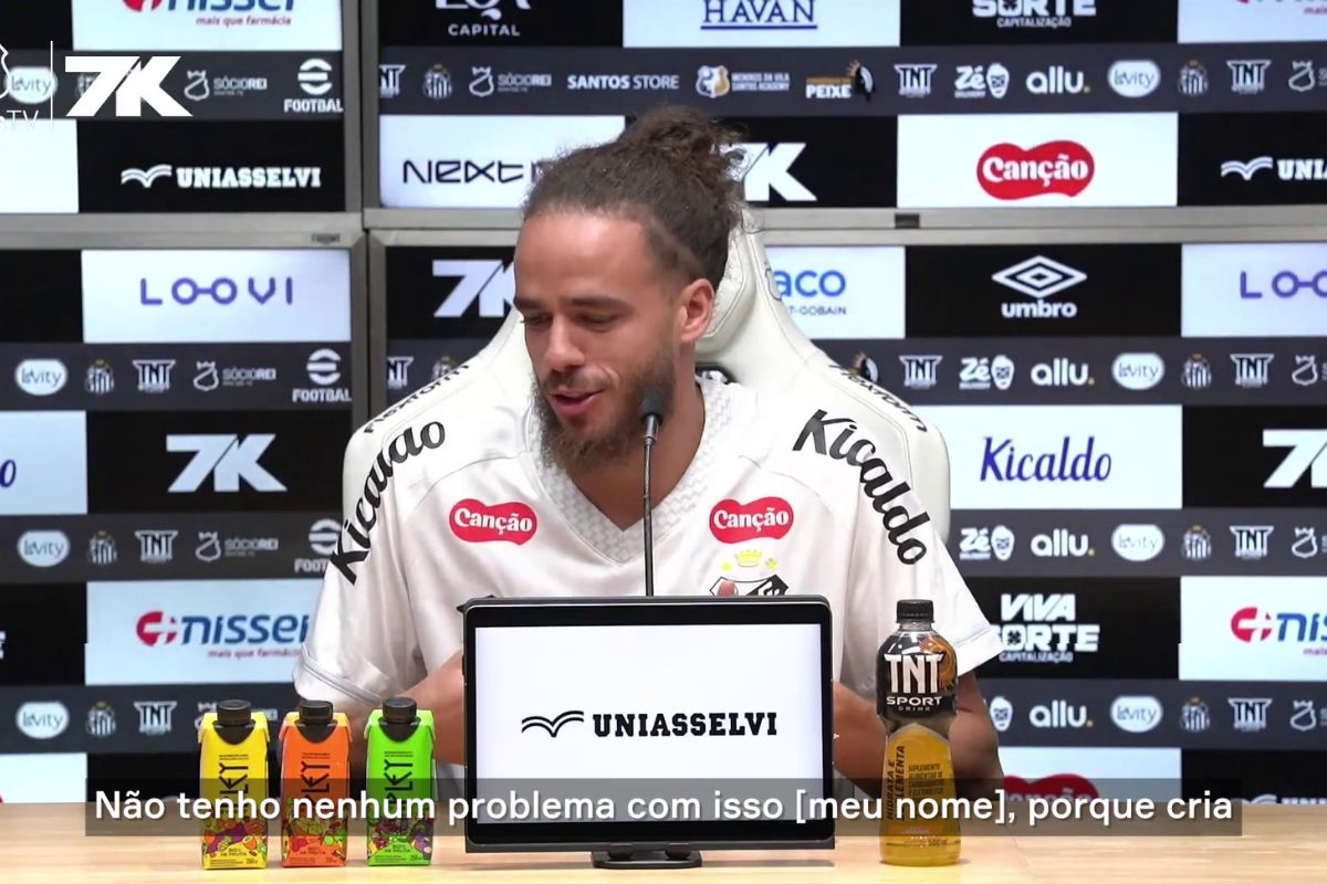 Billal, do Santos, brinca sobre piadas com nome e revela pronúncia