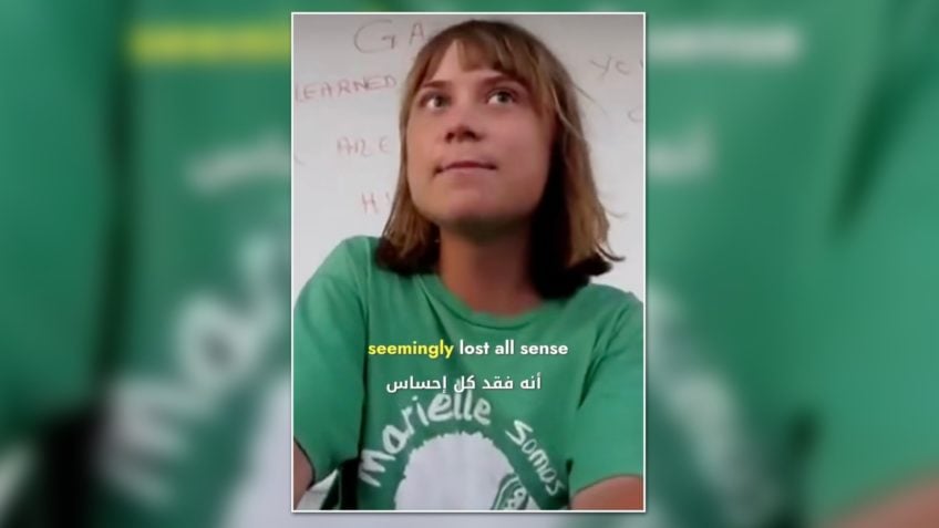 Greta usa camiseta de Marielle durante missão para Gaza
