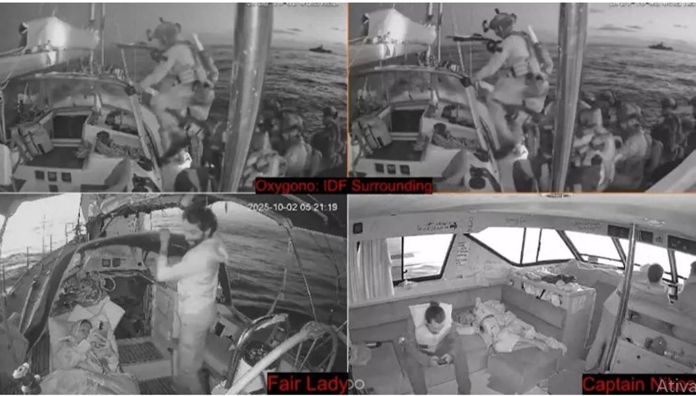 Último barco da Flotilha de Gaza desafia bloqueio, mas é interceptado