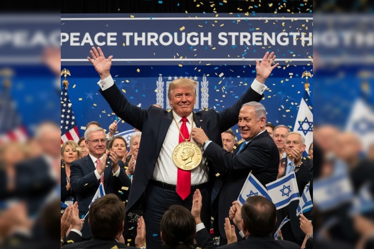 Gabinete de Netanyahu posta imagem de Trump com Nobel da Paz: “Merece”