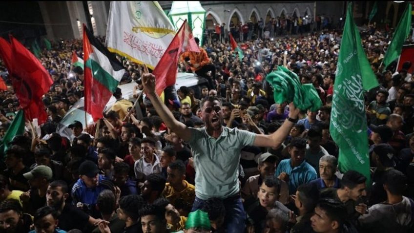Palestinos comemoram acordo de cessar-fogo na Faixa de Gaza