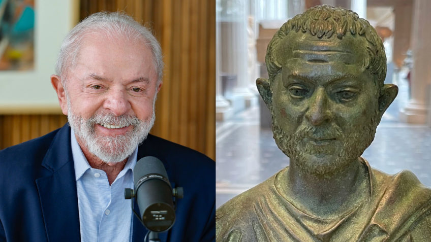 Brasileiros viralizam escultura romana por semelhança com Lula