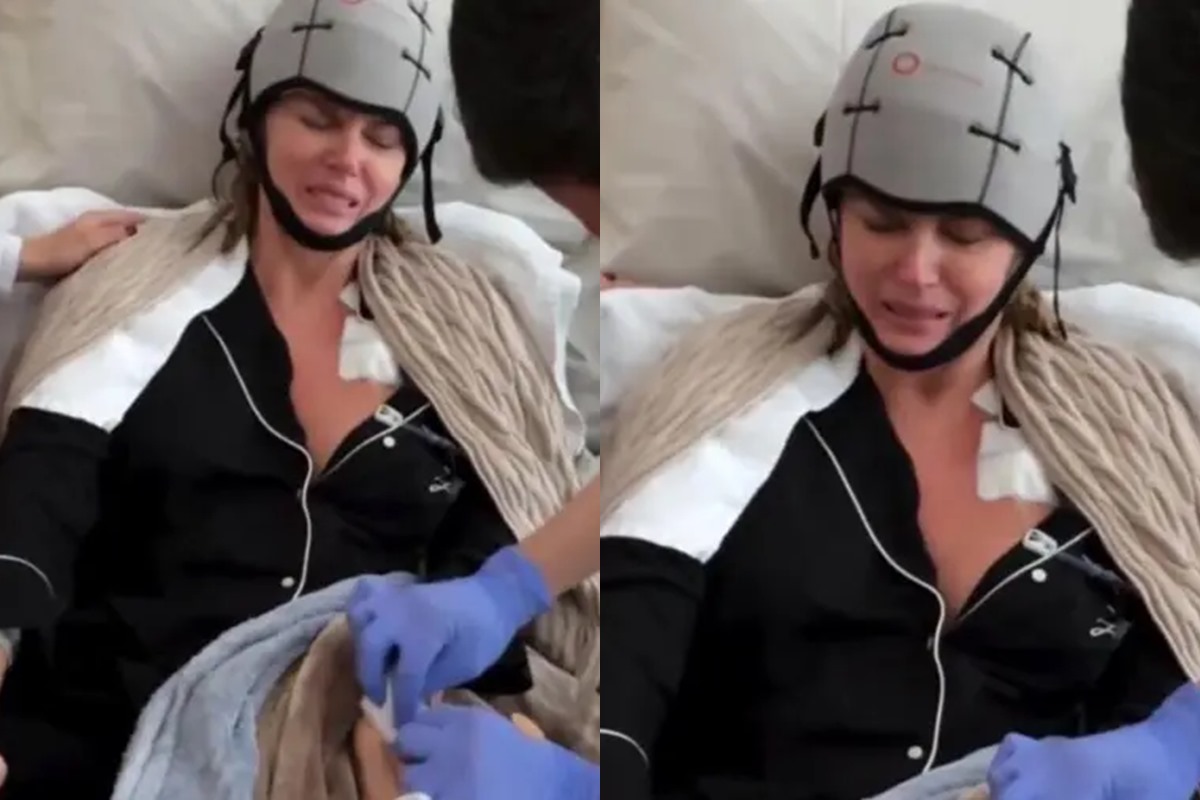 Val Marchiori chora após 1ª sessão de quimioterapia: “Dói demais”
