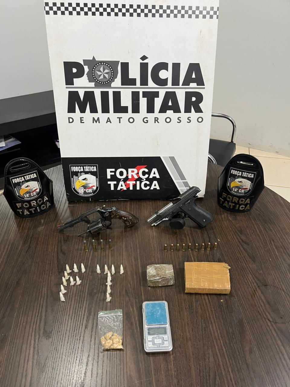 Dupla de faccionados reage à abordagem da Força Tática e entra em confronto em Nova Mutum