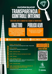 Câmara Municipal de Cuiabá promove 1º Workshop de Transparência e Controle Interno para servidores