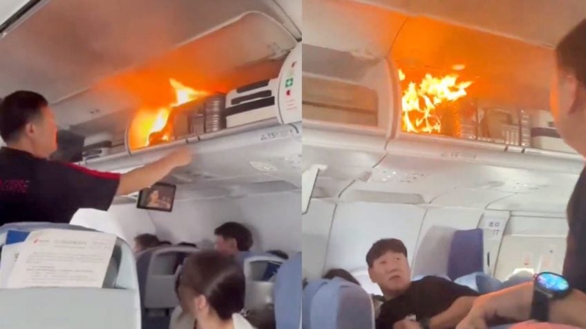 Bateria de lítio pega fogo e força pouso de emergência na China