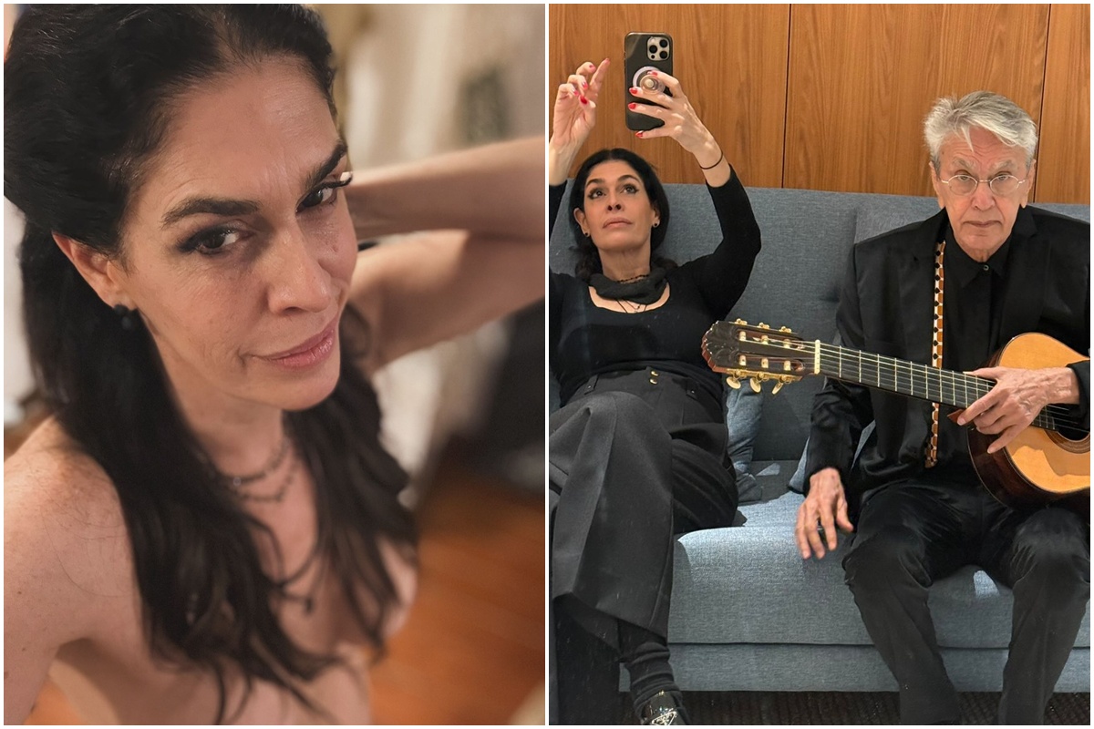 Paula Lavigne, esposa de Caetano Veloso, posta foto nua e cantor reage