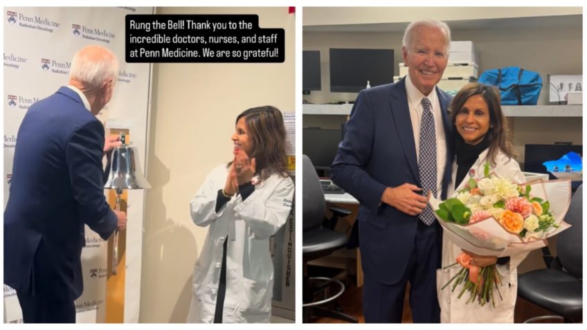 Biden comemora fim da radioterapia