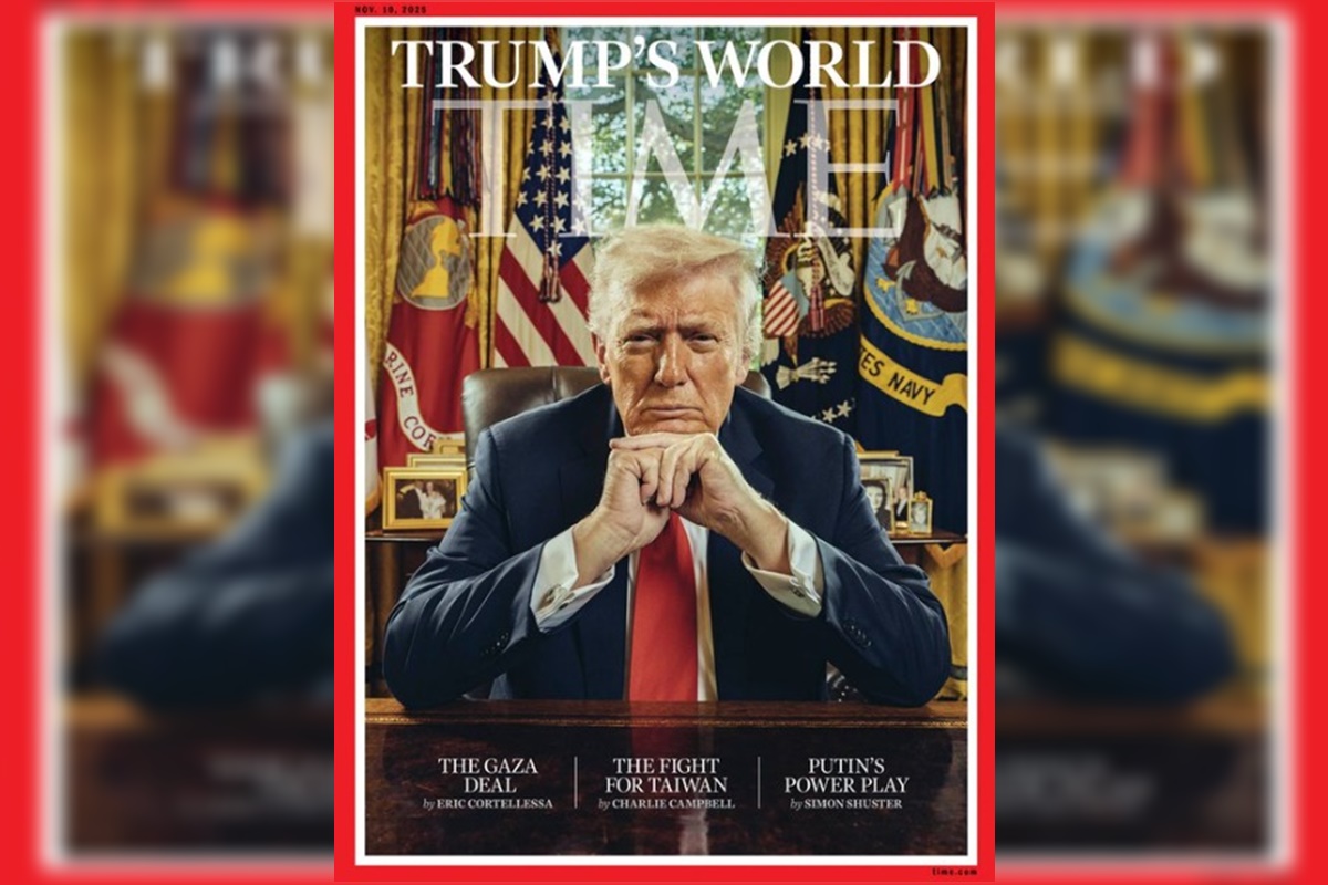 Capa da Time, Trump diz ter “parado” Netanyahu e “derrubado” o Irã