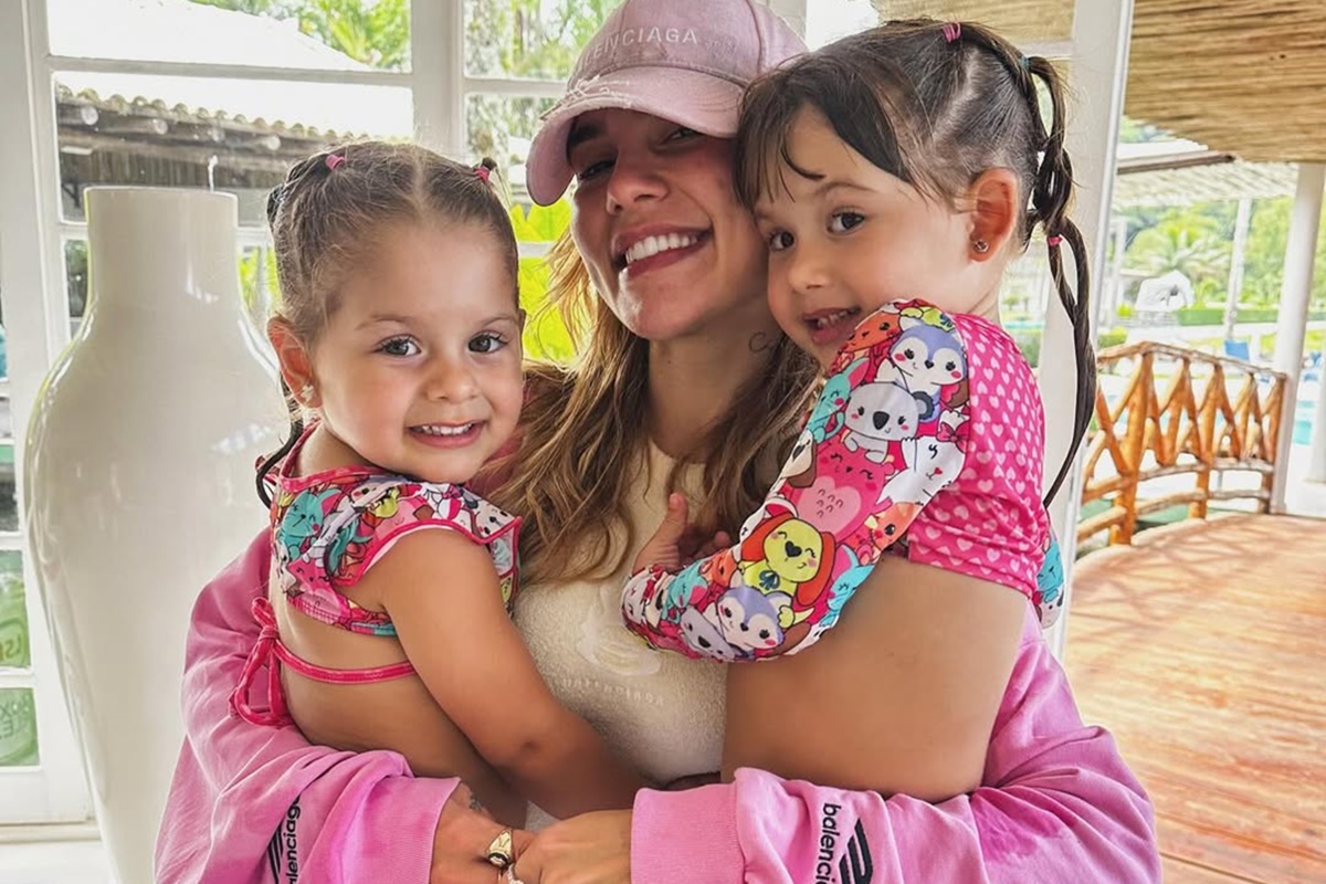 Familiares de Vini Jr. chegam à festa de Maria Flor com Virginia