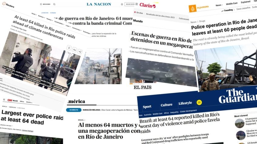 Mídia internacional noticia operação mais letal da história do Rio