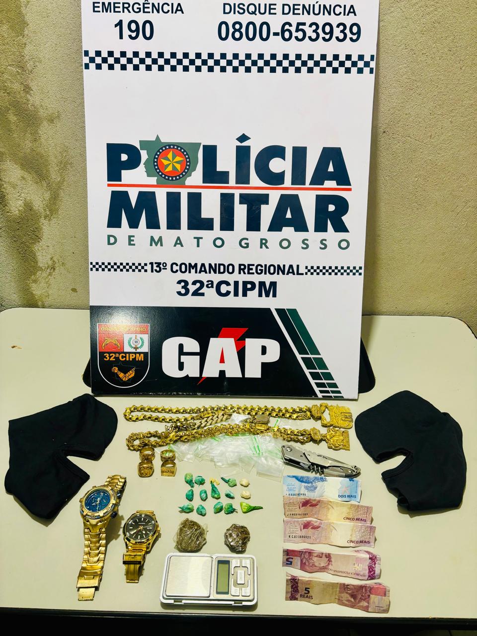 Polícia Militar apreende adolescente com 17 porções de drogas em Nova Xavantina
