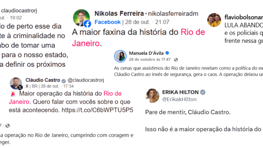 Direita lidera repercussão nas redes sobre operação no Rio, diz Bites