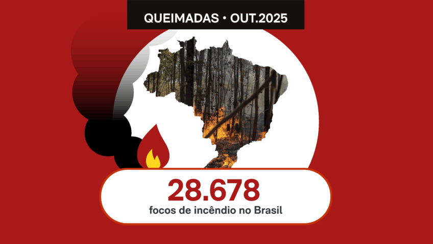 Brasil tem 28.678 focos de incêndio em outubro, queda anual de 14%