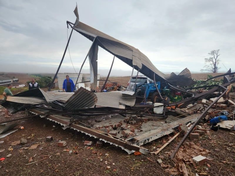 Prejuízo: Temporal causa destruição e prejuízos à produção agropecuária no Oeste do Paraná; vídeo