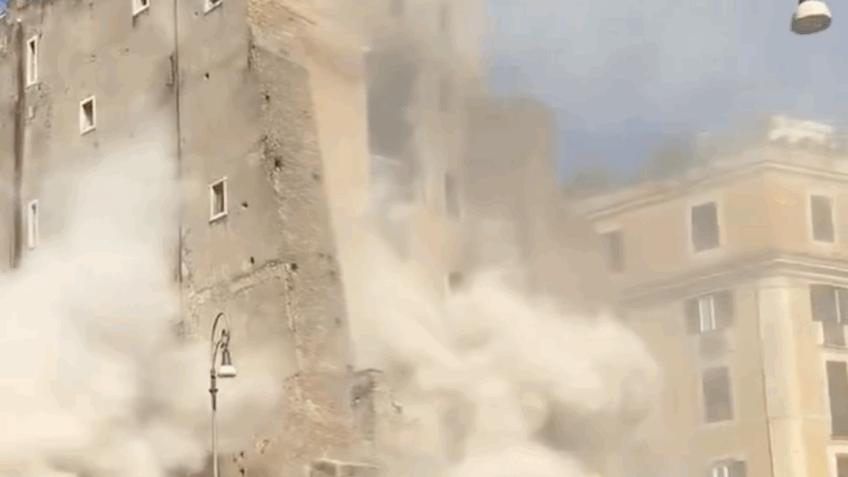 Torre medieval desaba em Roma; 1 trabalhador morre