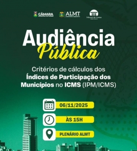 Sugestão de Pauta: Audiência Pública - Impactos da nova fórmula do ICMS/IPM
