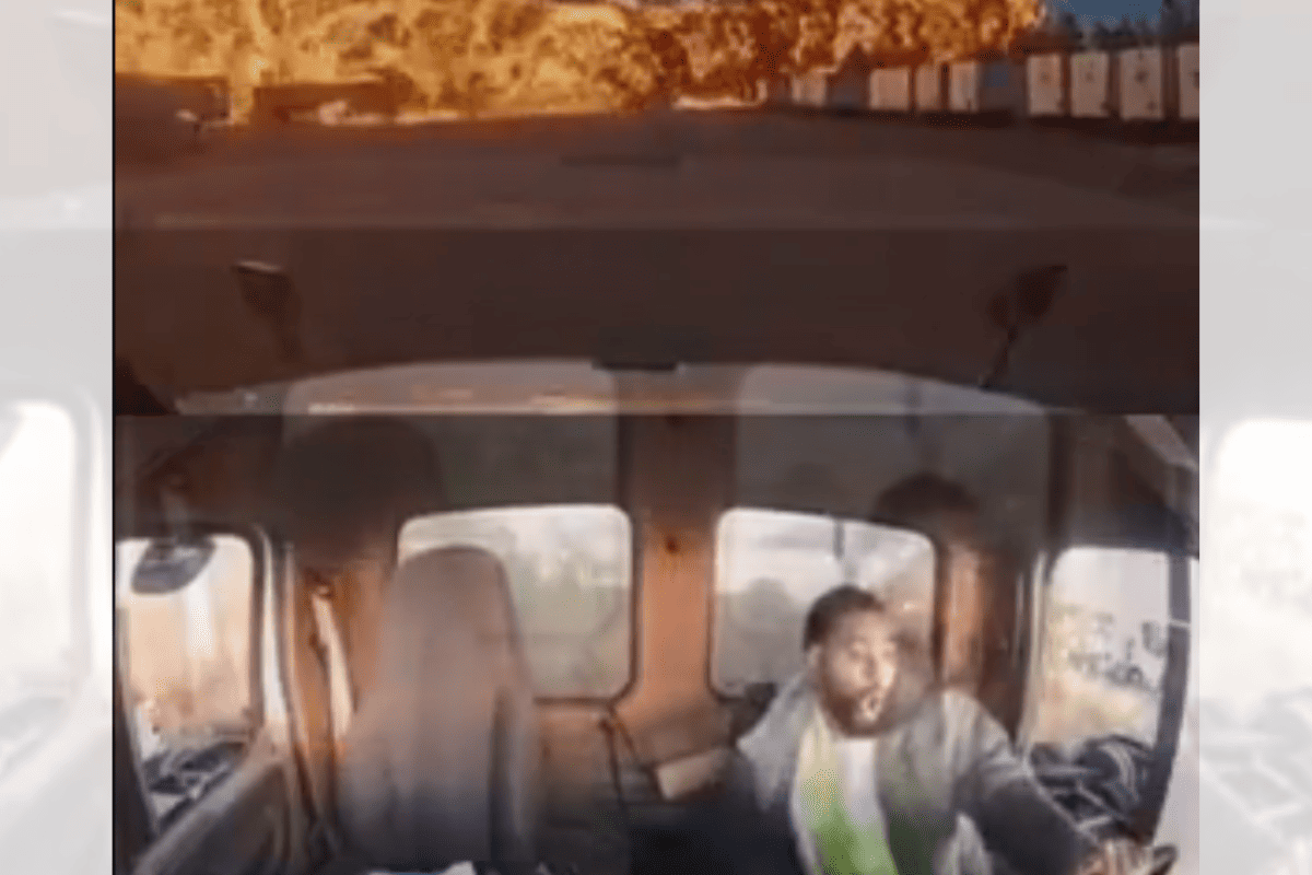 Reação de caminhoneiro a queda de avião nos EUA viraliza nas redes