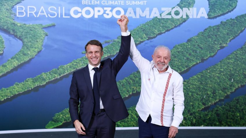 Lula e Macron discutem cooperação ambiental e energética
