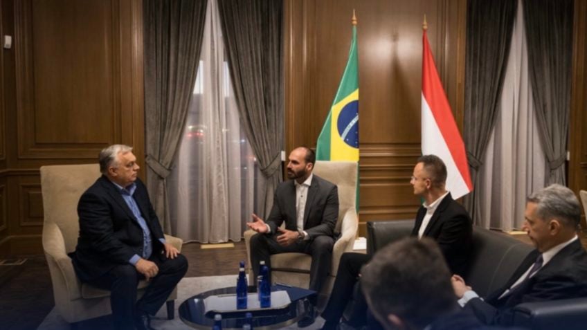Orbán se reúne com Eduardo nos EUA e reforça apoio a Bolsonaro