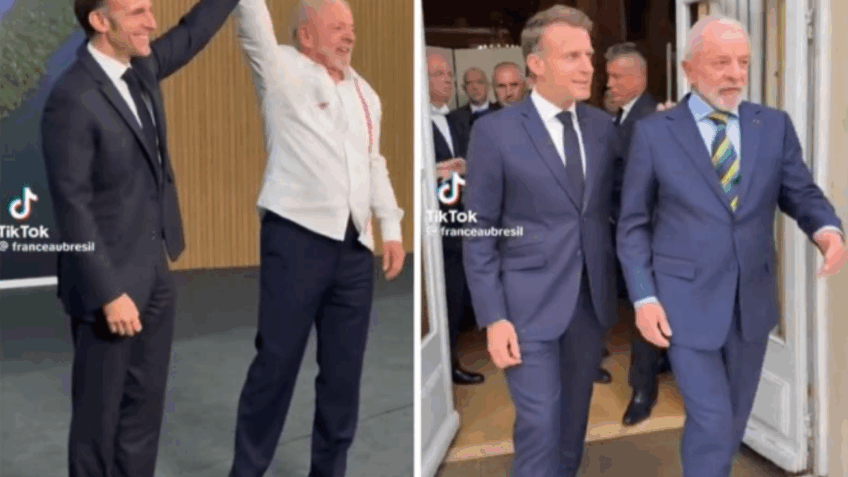 "Gringo lindo": encontro de Lula e Macron na COP30 vira meme