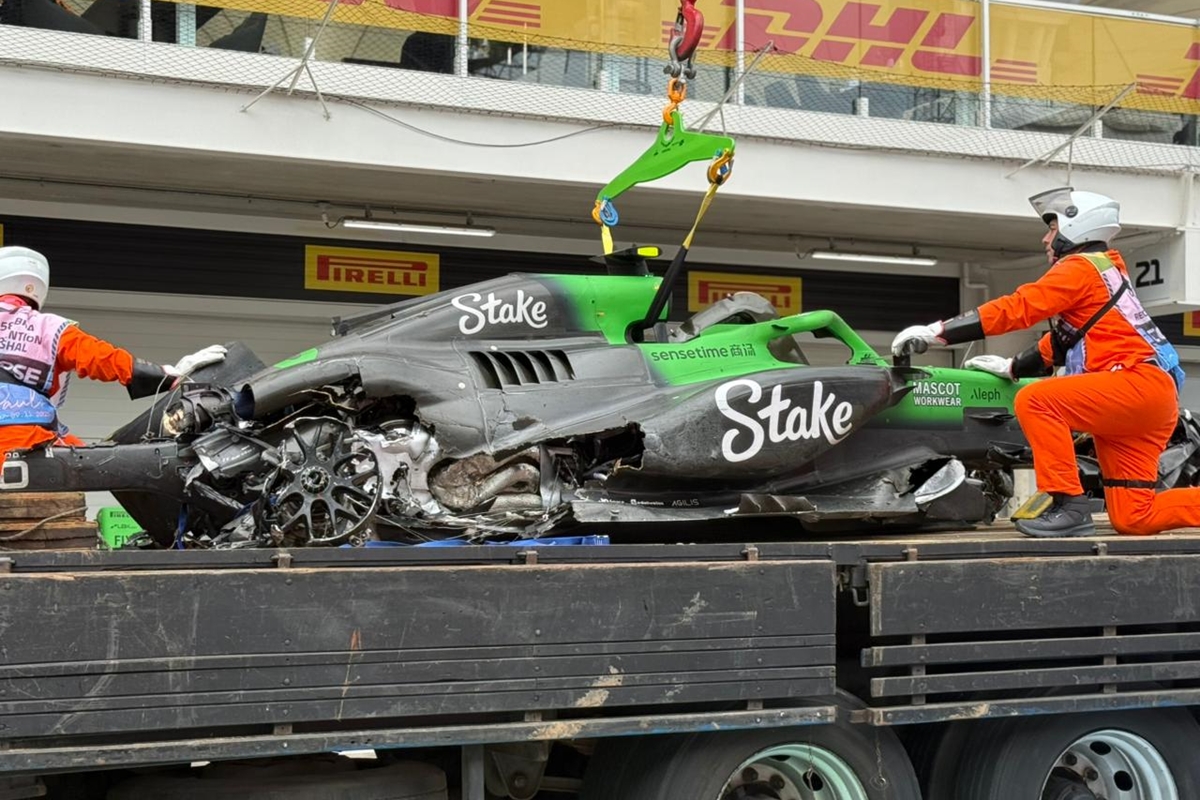 Confira como ficou o carro de Gabriel Bortoleto após forte batida
