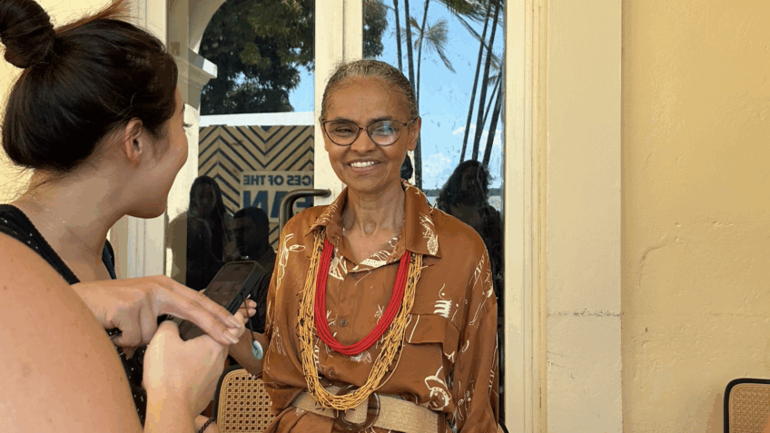 Após cúpula, Marina almoça no restaurante de Saulo Jennings
