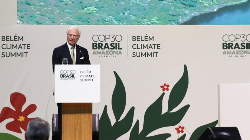 Rei da Suécia diz que COP30 precisa ser “ponto de virada”