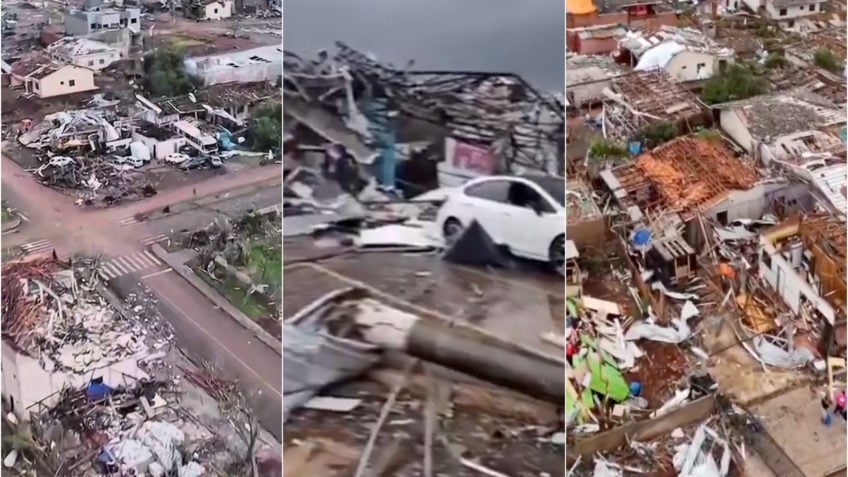 Mídia internacional noticia destruição e mortes por tornado no Paraná