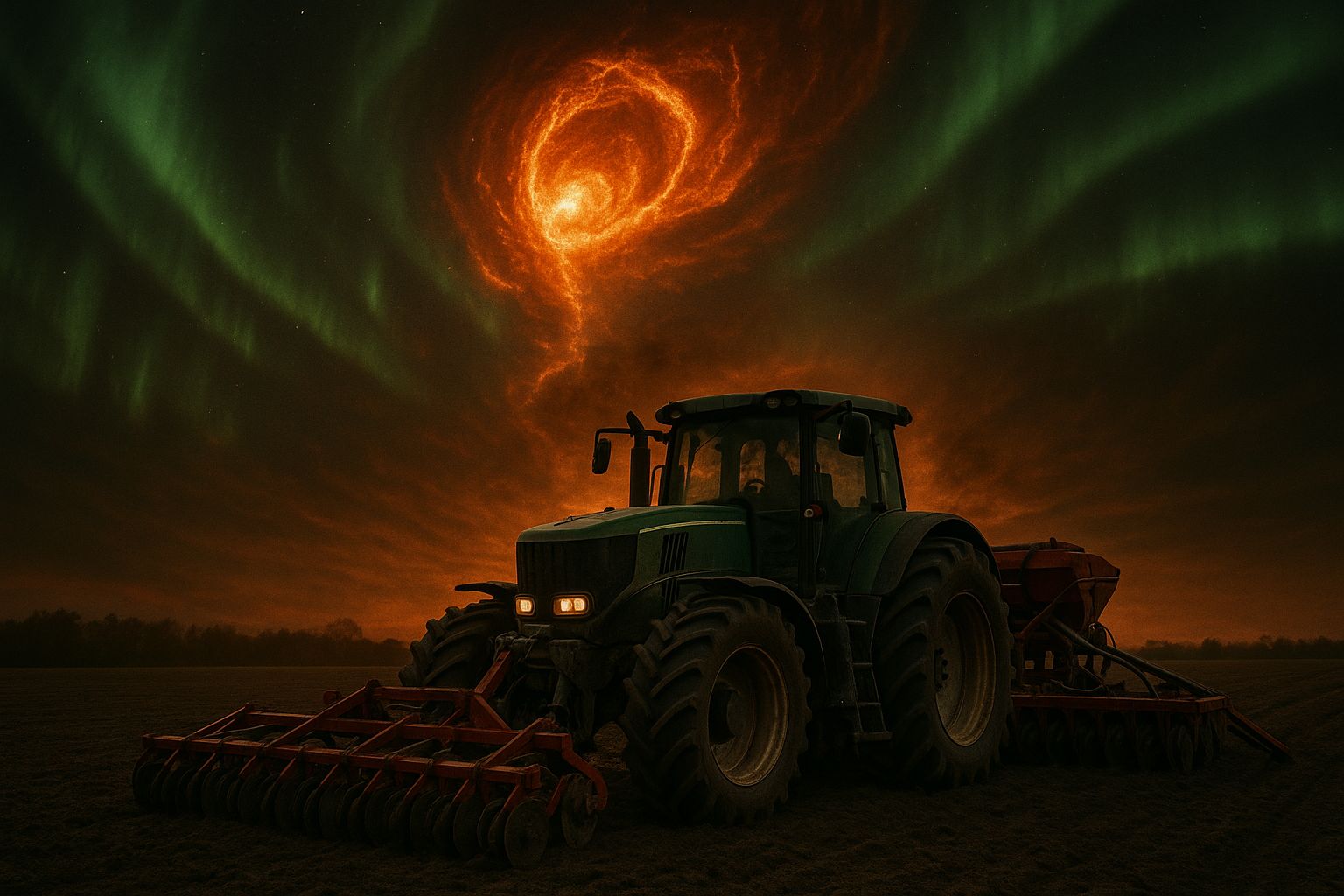 Tratores “possuídos” durante tempestades solares desafiam o agro moderno