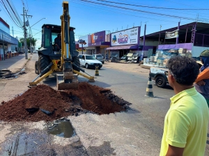 Boca de lobo entupida no Pedra 90 recebe limpeza e reparo
