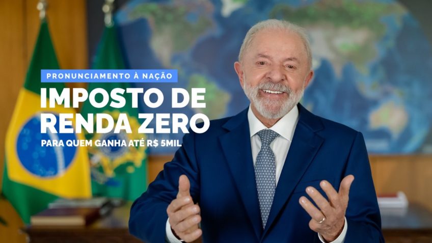 Ao vivo: Lula fala sobre IR zero até R$ 5.000 em rede nacional