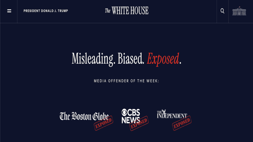 Casa Branca lança site para "expor" jornalistas e "notícias falsas"