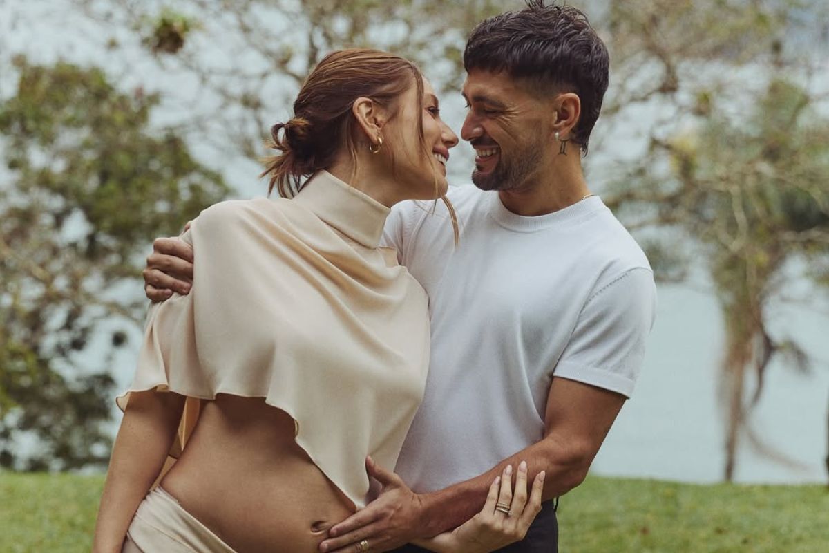 Nasce Milano, filho de Arrascaeta, meia do Flamengo, e Camila Bastiani