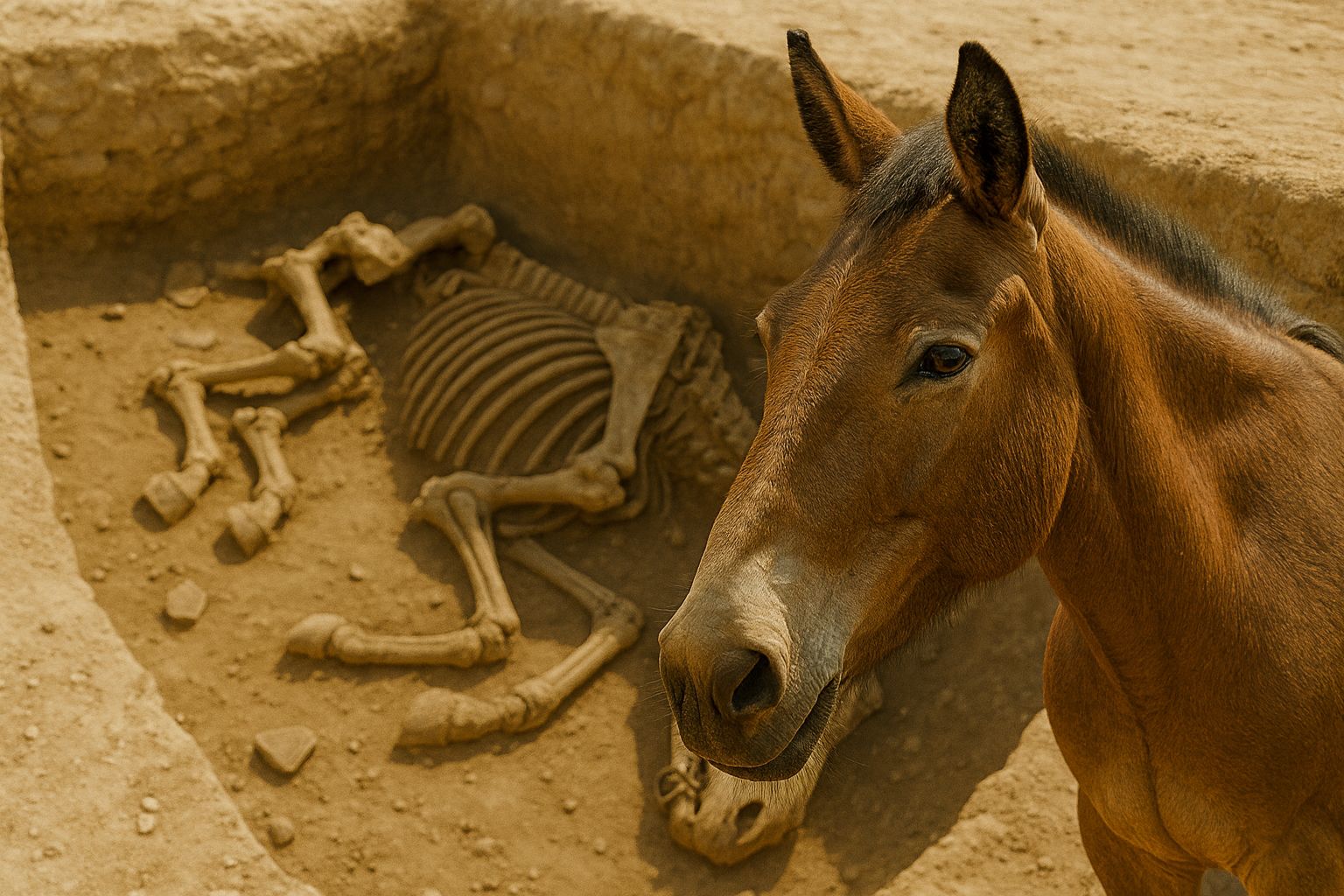 Mula mais antiga da Europa é identificada por arqueólogos e idade impressiona