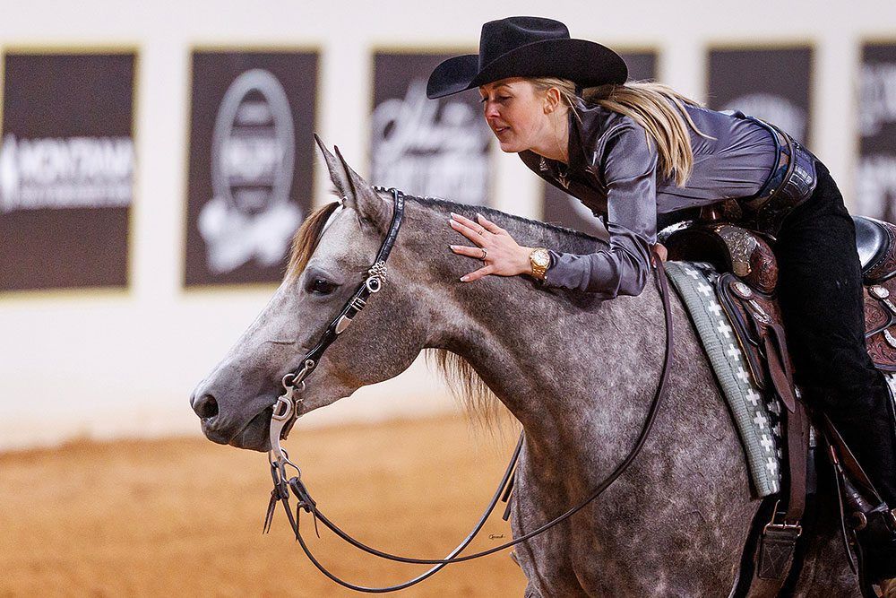 Gina Schumacher conquista título inédito no NRHA Futurity com égua de criação própria