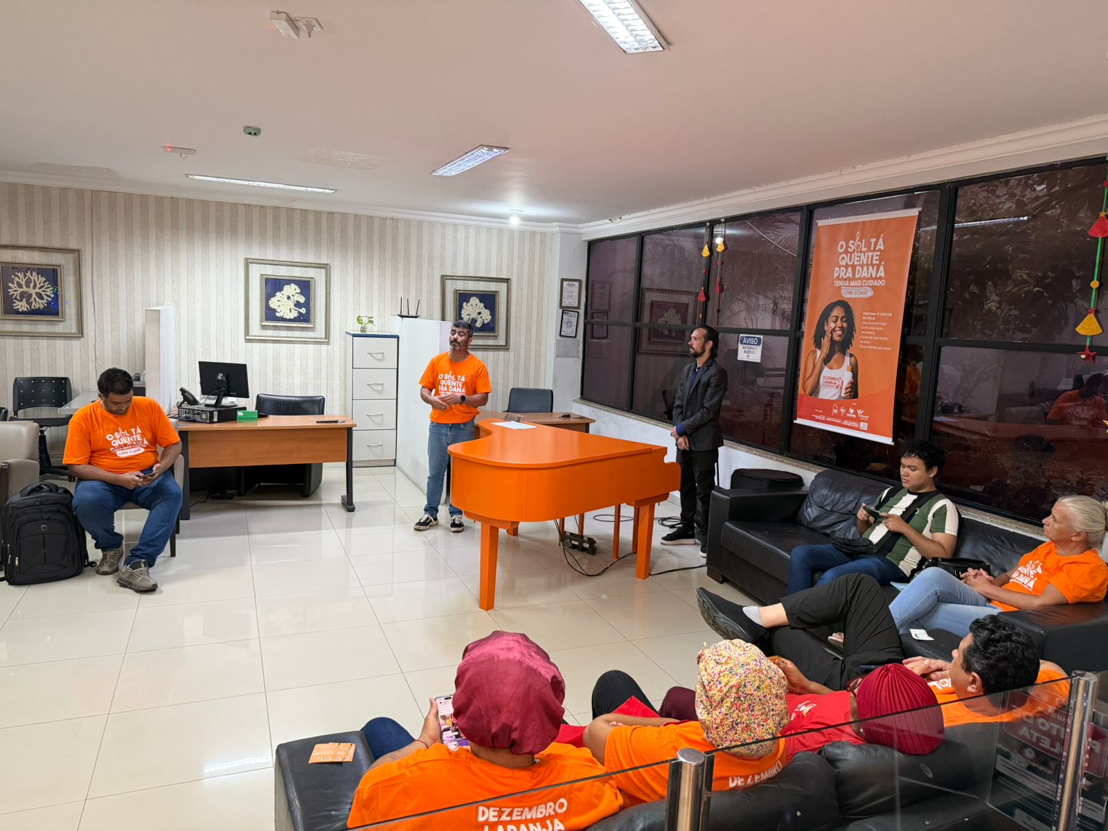 Piano Gente mobiliza Hospital São Benedito em conscientização dos riscos de câncer de pele