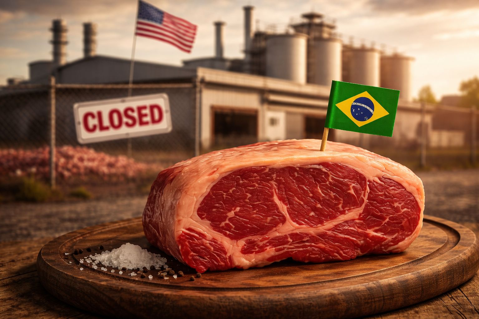 Frigoríficos gigantes fecham nos EUA enquanto pecuaristas criticam a carne bovina brasileira