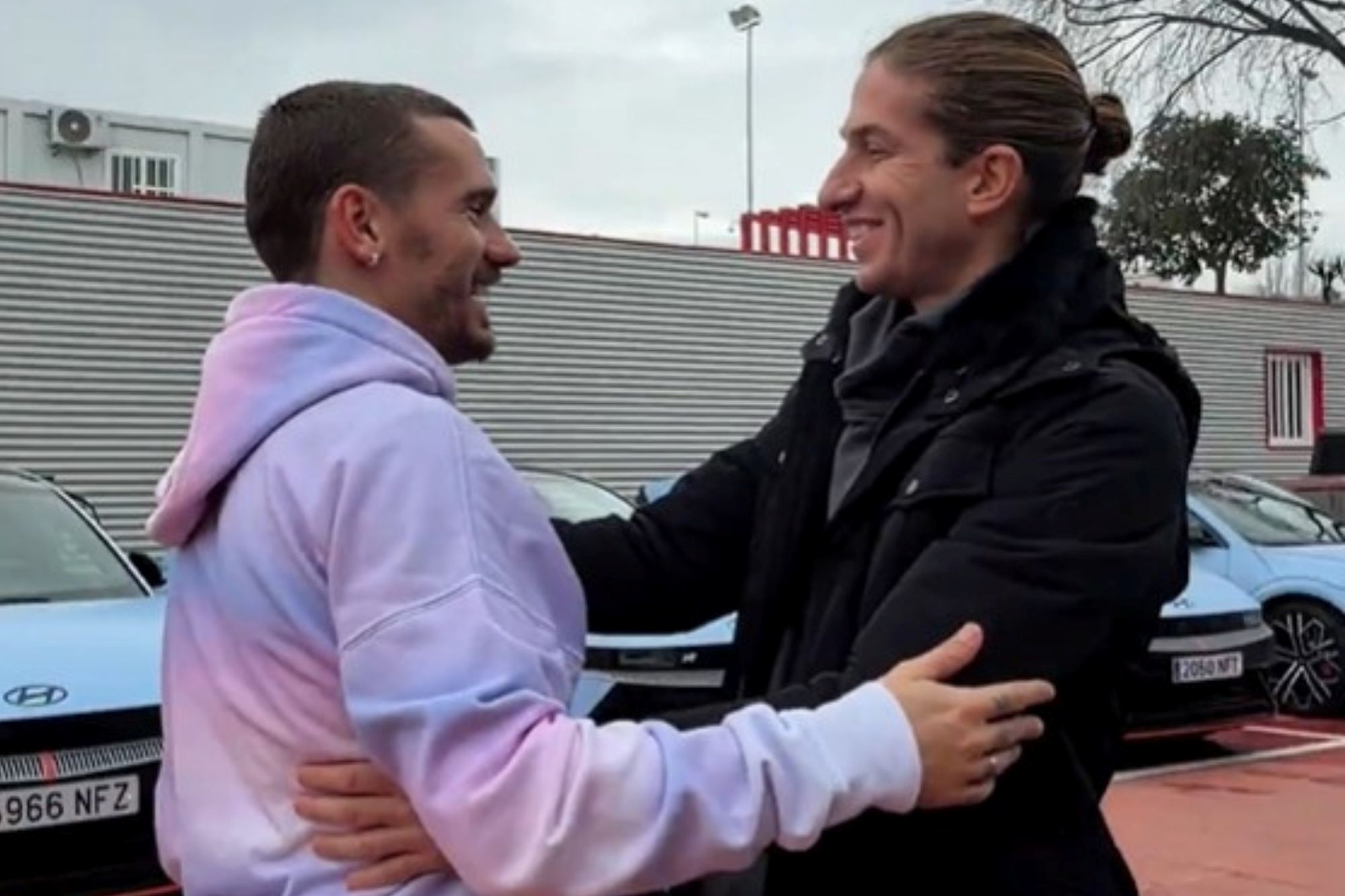 Técnico do Flamengo, Filipe Luís visita CT do Atlético de Madrid