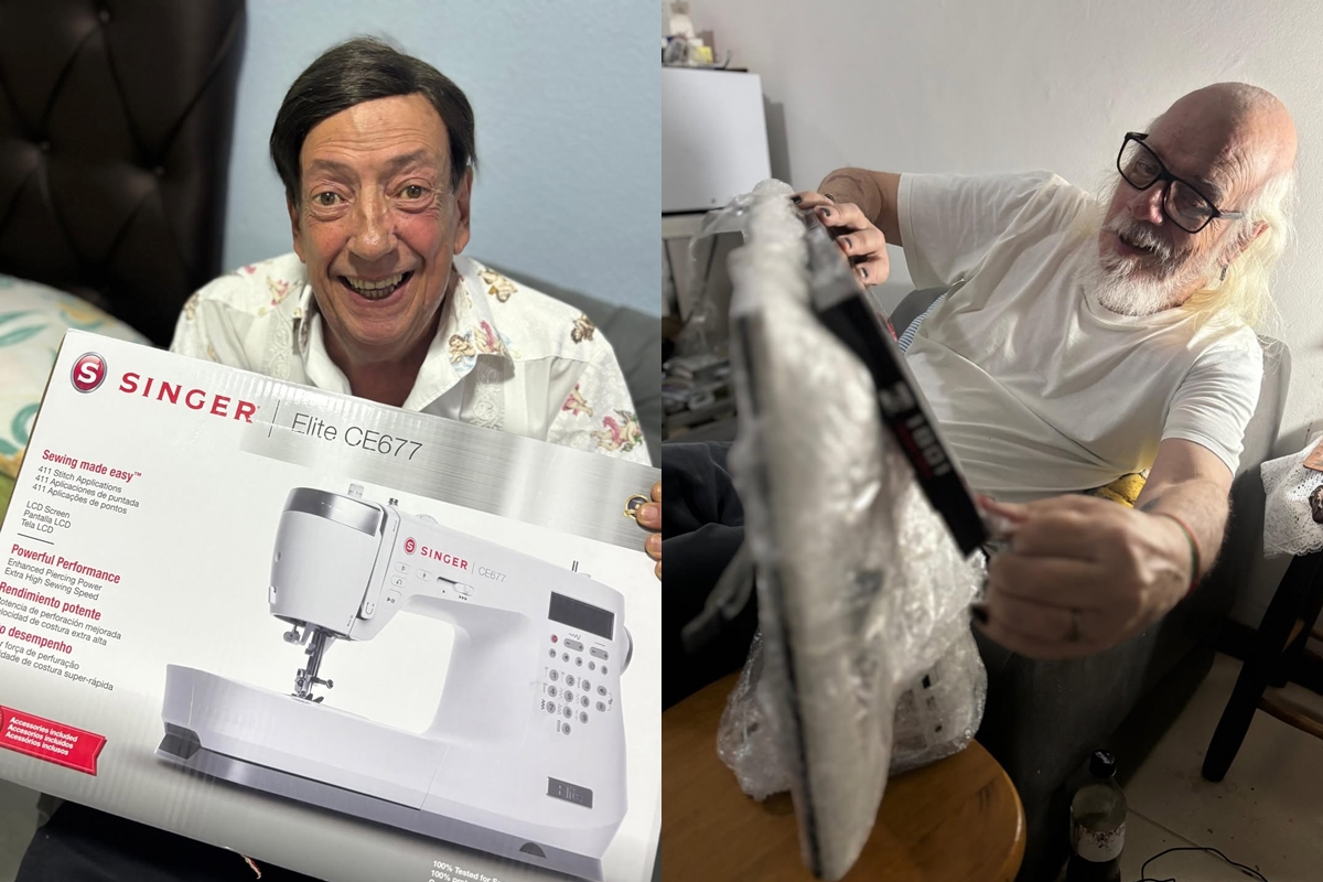 Moradores do Retiro dos Artistas recebem presentes de Natal. Veja