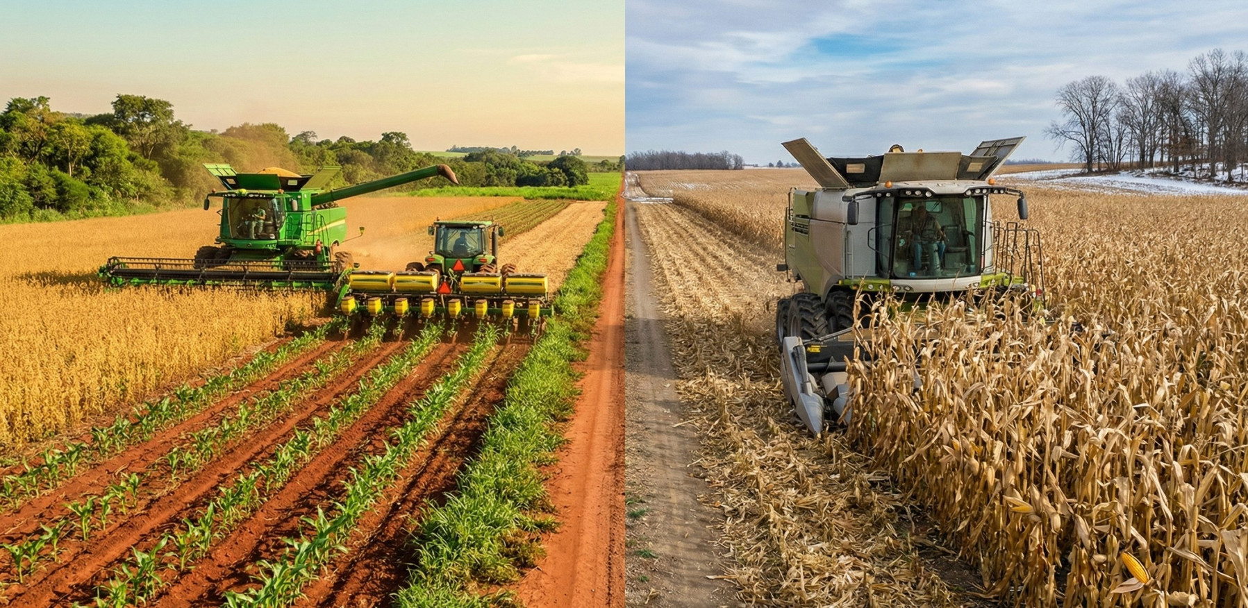 Por que os EUA “perdem” para o Brasil na quantidade de safras anuais?