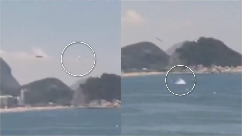 Bombeiros localizam corpo de piloto do avião que caiu em Copacabana