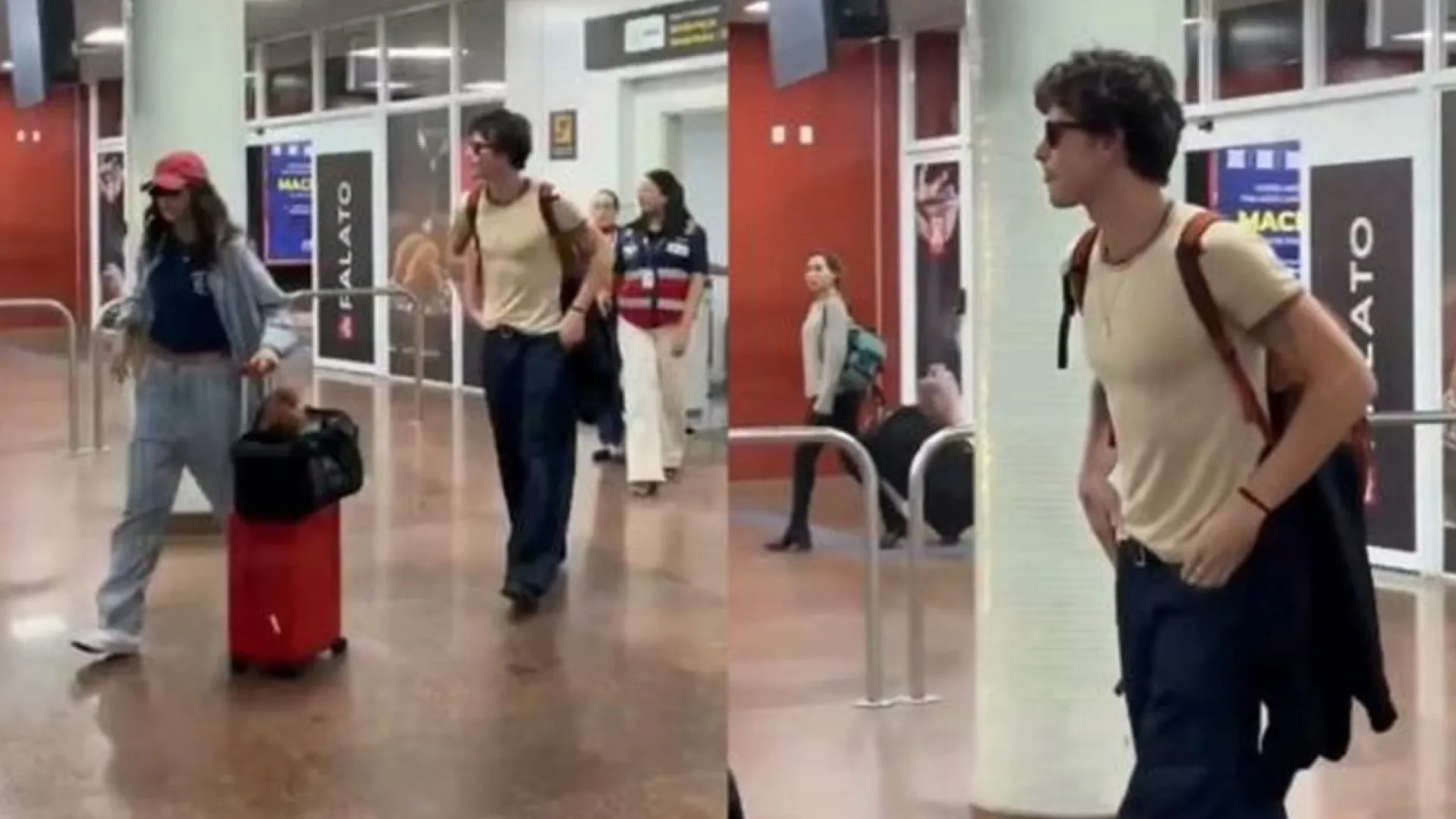 Bruna Marquezine e Shawn Mendes chegam juntos a Maceió