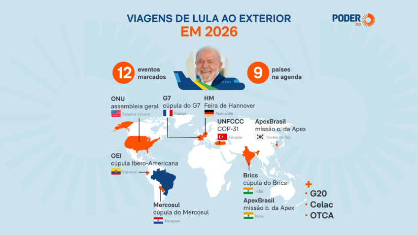 Em 2025, Lula passou 50 dias fora do Brasil em 16 viagens